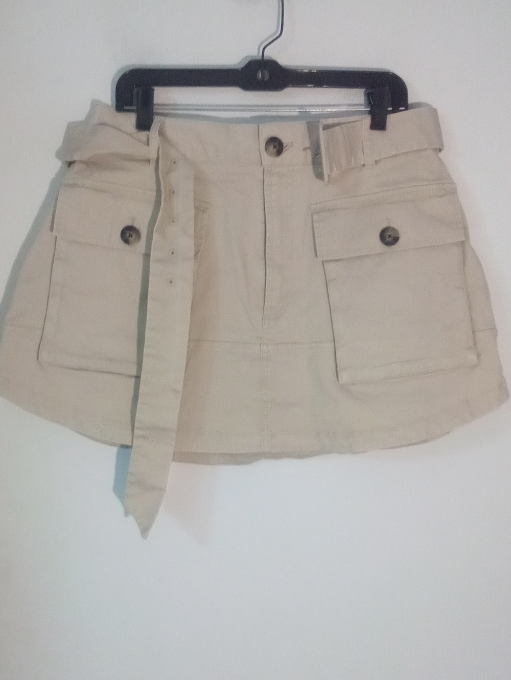 *'KBB By Kahlana Neutral Beige Utility Skirt With Belt Size 10 NWT $40